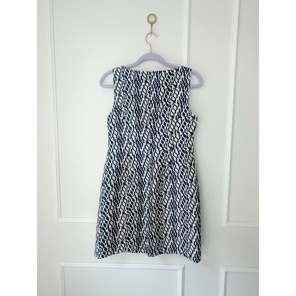 Anthropologie Beaded Blue and White Maison Souers Dress Size 4 Petite - Picture 3 of 11